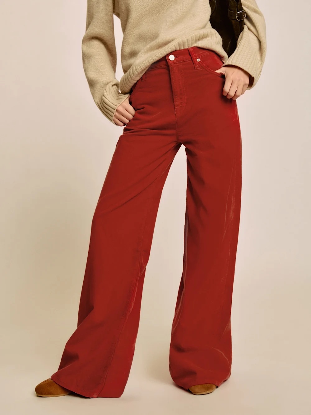 Reformation Eden Wide Leg Corduroy Pants Size 25 NWT